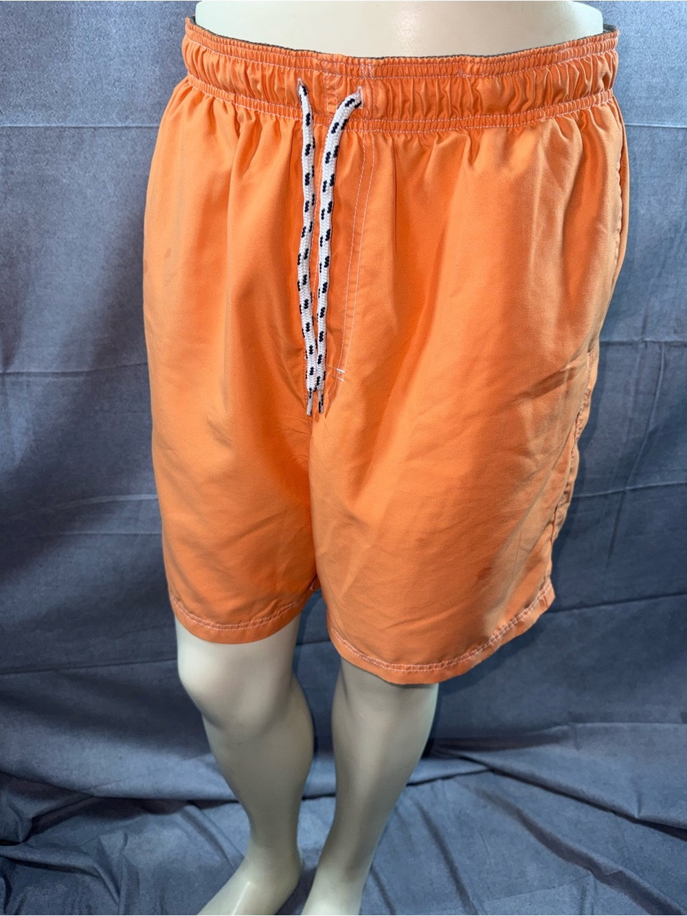 2922-croft & barrow Orange Elastic-Waist Swim Trunks
